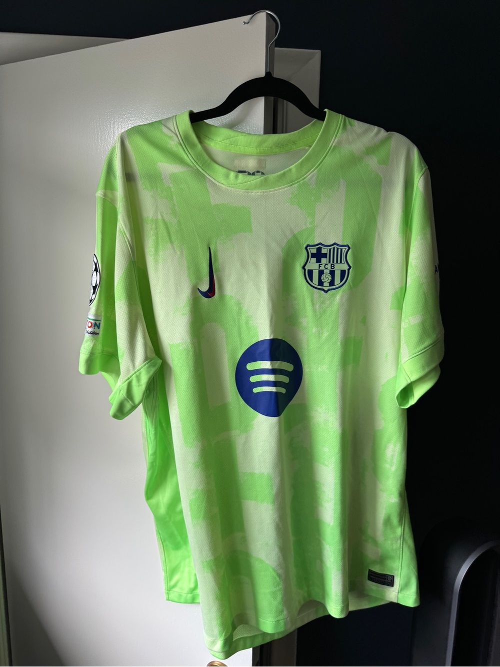 Nike FC Barcelona Neon Green Soccer Jersey